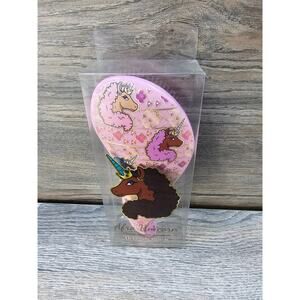 Afro Unicorn Printed Paddle Detangle Hair brush Pink